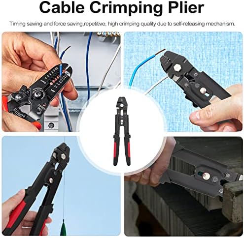 Anguery 1set Peller Plier Oval Swager Barrel Stripper Crimp crimpagem premium com corda Terminal de pesca crimpadora Mangas