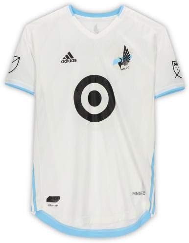 Luis Amarilla Minnesota United FC Autografado Match Usado 9 White Jersey da temporada de 2020 MLS - camisas de futebol