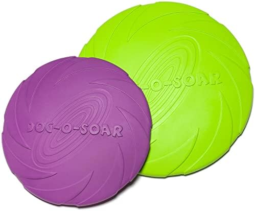 Dog Frisbee Doggy Dir-2 pacote de discos de borracha frisbee para todos