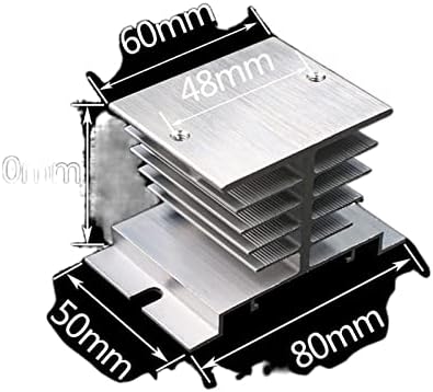 ZENYS 1 PCS NOVO FINS DE ALUMINOS RELé de estado sólido de fase SSR 10A a 40A Radiador de dissipação de dissipação de calor