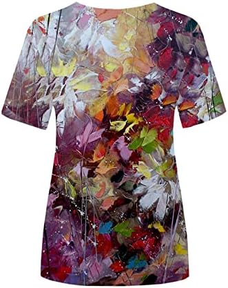 Camisas femininas de manga comprida feminino casual tampo de verão floral manga curta redonda tee t mulheres finas mangas