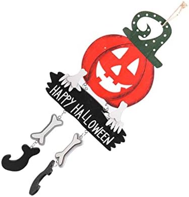 Nuobesty Led Decor Decor Pumpkin Porta Sign Halloween Decorações penduradas Happy Halloween Porta de Halloween Partido de