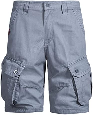 Ozmmyan Men Cargo Shorts Relaxado Fit Solid Secret