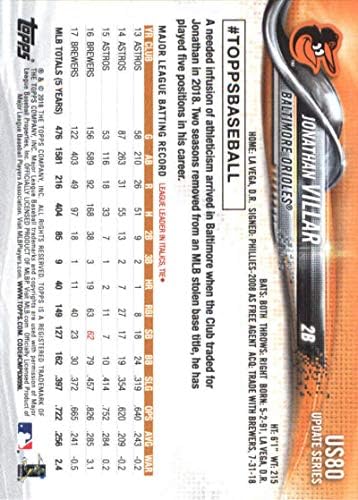 2018 Topps Atualize e destaques séries de beisebol US80 JONATHAN VILLAR