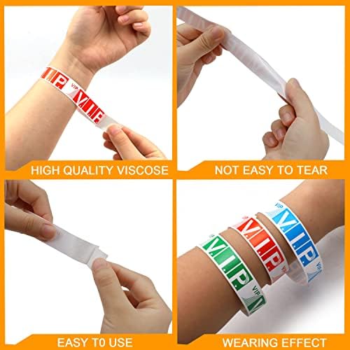 Pulseiras VIP VIP AOHCAE, 500 PACK PULHAS LIVRENTES PARTIMAS PARA EVENTOS PLÁSTICOS PLÁSTICOS DE PLÁSTICO ÁGUALIZAÇÃO