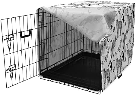 Capa lunarable de caixa de caixas de cães da vida selvagem, padrão de animais da selva exótica com cacatua de leopardo touncão