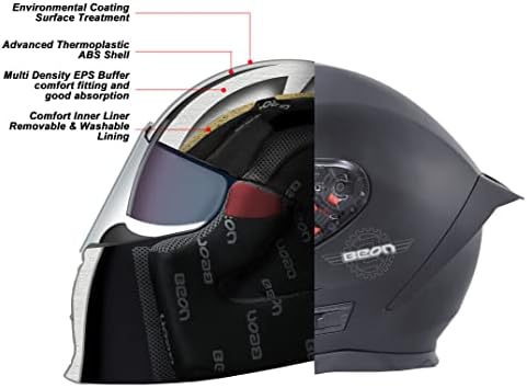 Capacete de motocicleta de rosto completo, capacete de bicicleta de rua com viseiras claras e coloridas e várias aberturas, Motocross