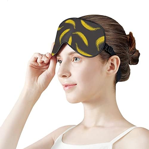 Máscara de máscara de olho de banana amarela máscara de sombra eficaz conforto conforto com cinta elástica ajustável