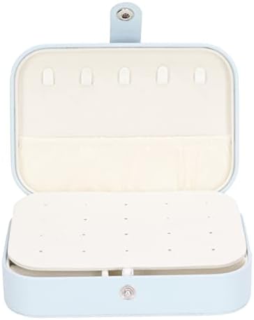 Caixa de viagem de jóias da FTVogue, pequena caixa de viagem portátil com couro requintado de grande capacidade de estilo