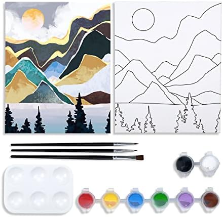 Kit de pintura de telas vochic Pré -desenho de tela para pintura para adultos kits de festa de festa tinta e gole de festas
