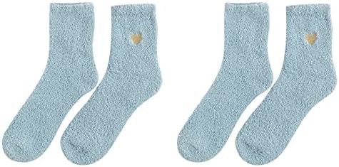 Lnmuld Meias de Natal 2 pares de mulheres casuais meias impressas fofas Padrão de algodão Lady Socks confortável