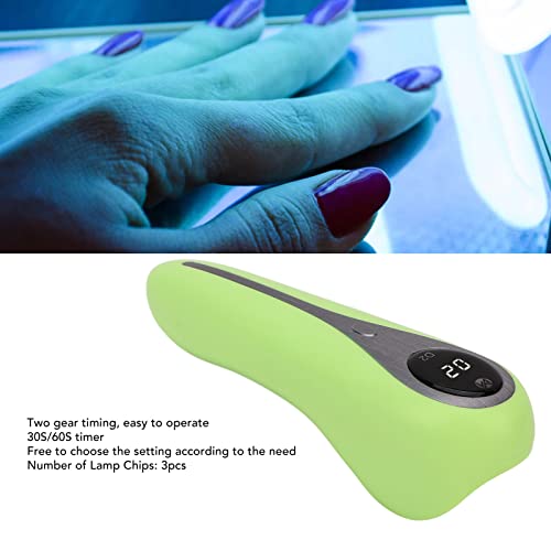Lâmpada de unha de gel UV portátil de 5W, 3 lascas de cura rápida de cura rápida Base destacável portátil do secador USB, sensor