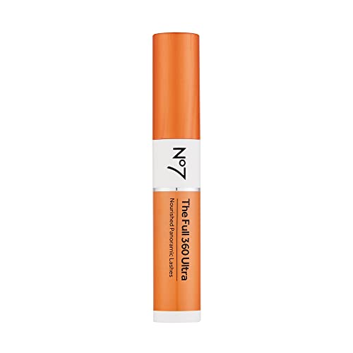 No7 O 360 Ultra Mascara - preto - rímel volumizante e prolongado com manteiga de karité e vitamina E - Aplicador de varinha