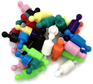 20 PCS ímãs coloridos de pinos de push 10 ímãs de escritório de plástico de cor de abds push pin ímãs de geladeira fortes para usar como sala de aula, ímãs de quadro branco
