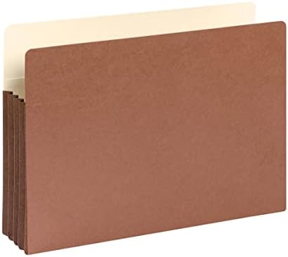 Bolso de arquivo smead, guia de corte reto, expansão de 3-1/2 , tamanho legal, redrope, 10 por caixa