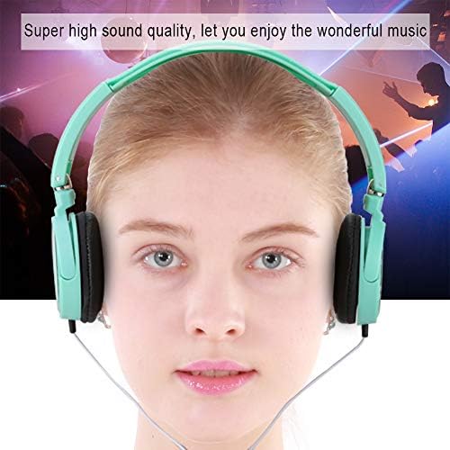 Fone de ouvido Youthink, com fio em 3D com fio 3D surround estereoscópico fone de som dobrável e fone de ouvido verde do fone