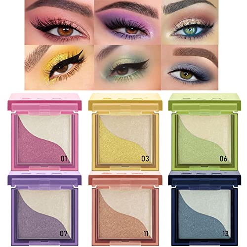 Sombra de cor dupla zitiany, paleta de maquiagem para olhos altamente pigmentados, 2 em 1 colorido em pó de sombra de olho