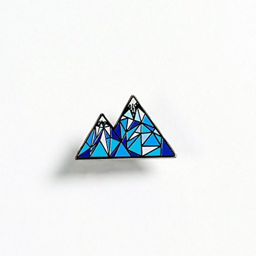 Real SiC Geométrico Montanha Pino de esmalte - Série de pinos de lapela - pino de metal unisex para bolsas, camisas