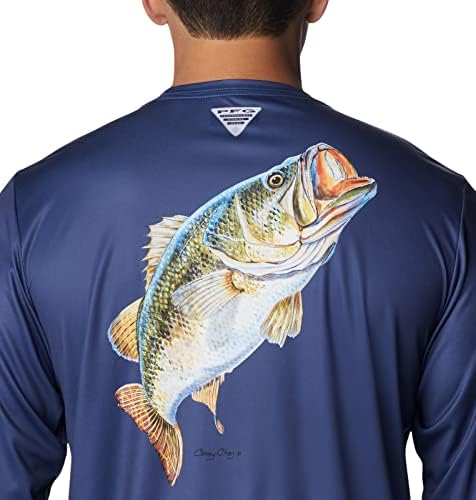 Terminal masculino de Columbia tackle pfg carey chen manga longa