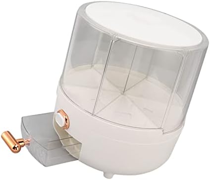 Caixa de armazenamento de grãos RFME Fácil de usar o recipiente de grão rotativo de 360 ​​graus branco 6 Compartimentos para cozinha