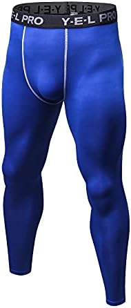 Calças de compressão masculinas de Badhub, treino atlético seco frio, com calças justas com leggings com bolso/não-bolso