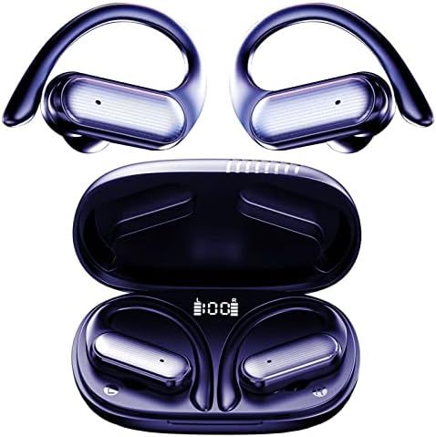 Fones de ouvido Bluetooth, fones de ouvido sem fio, toques de hi-fi que executam fones de ouvido com ganchos de orelha, fones de ouvido