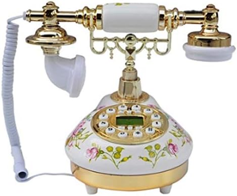 Telefone antigo não-logo, telefone fixo telefônico digital clássico clássico europeu Retroful-linear telefonia com fone