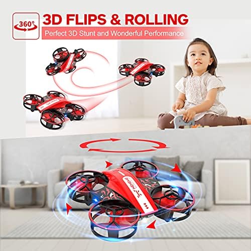 Neheme NH330 Mini Drones para crianças para iniciantes adultos, RC Quadcopter de helicóptero pequeno com modo sem cabeça, pairando