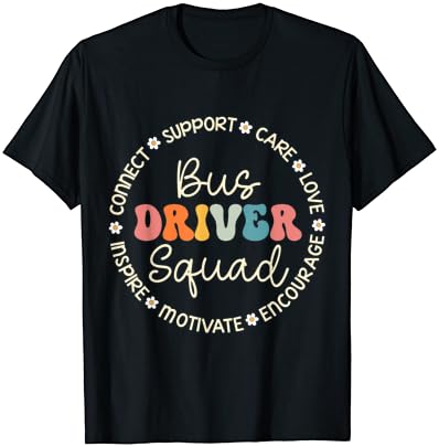 Camiseta de apreciação do esquadrão de motorista de ônibus de volta à escola