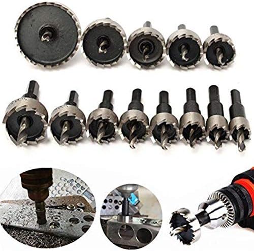 Conjunto de broca de peças XMEIFEI 13PCS TIPA DE CARBIDO HSS Brills Hole Bit Sweet Conjunto de aço inoxidável liga de metal de 16-53