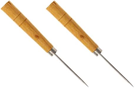 Handeld de madeira Awl - pacote de 2 awls for couro - paper punch awl - crochê que trabalha em madeira de madeira -