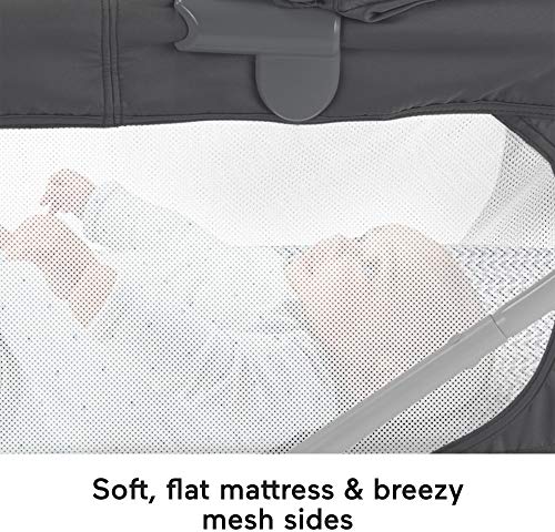 Fisher-Price Baby Crib Songencing View Projeção Berço portátil Berço com luzes Vibrações musicais e dobra esbelta, golpes de lápis
