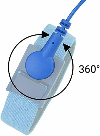 A pulseira anti-estática de punho ESD prevê o acúmulo estático （Azul)