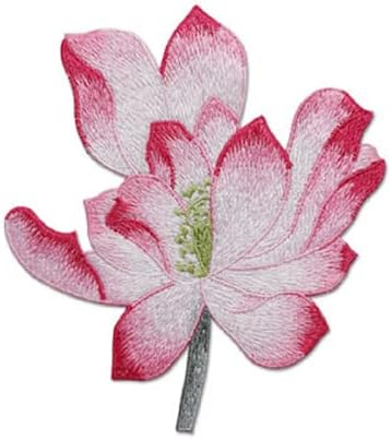 Belo remendo de flor de lótus, elegante lótus flor bordado apliques para mochilas de roupas jeans coletes de saia de calça