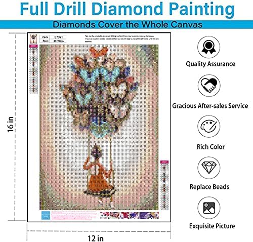 Kits de pintura de diamante eiazuiks para adultos, broca completa de diamante de diamante de diamante Round Diamond