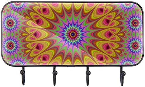 Toalheiro Montado com a parede Rack de toalha decoração de banheira de roupão de roupão de casaco Mandala Mandala Retro Geométrico Tarifa de Toalheiro Organizador