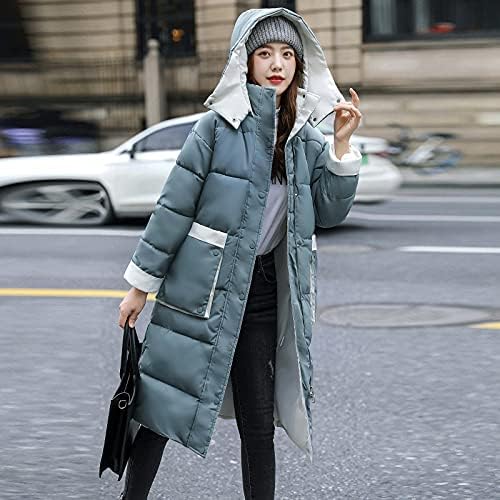 Minghe Fashion Work Work Winter Puffer Jacket Woman Túnica grossa Capuz de capuz com capuz de capuz