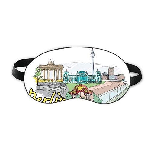 Alemanha Berlin Landmark Architecture Sleep Eye Shield Soft Night Blindfold Shade Cover