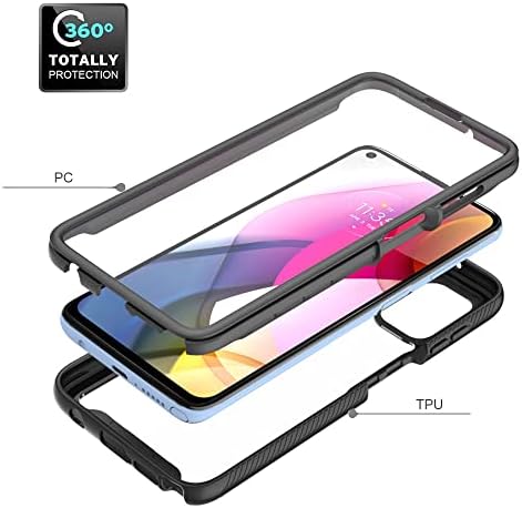 Capa de capa de telefone Caixa de proteção completa compatível com Moto G Stylus 2021 PC duro+Soft Silicone TPU 3In1