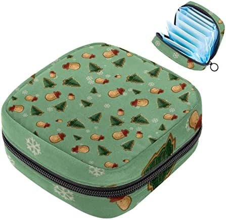 Biscoitos com bolsa de período verde, bolsas de época para uma escola para meninas adolescentes, bolsa de armazenamento de guardanapos sanitários para produtos femininos