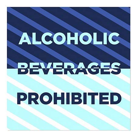 CGSIGNLAB | Bebidas alcoólicas proibidas -Stripes Blue Janela ABAIXO | 24 x24