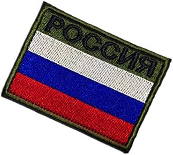Patch de bordado militar tático da bandeira russa