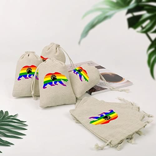 Gay Bear Pride - Bandeira LGBT Pata Pata Sacos de Armazenamento Bolsas de Candros Bolsas de Candros