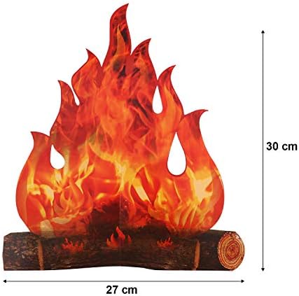 BOAO 3D Decorativo Cardboard Campfire Piece Central Fire Artificial Fake Flame Party Party Decorative Flame Tocha