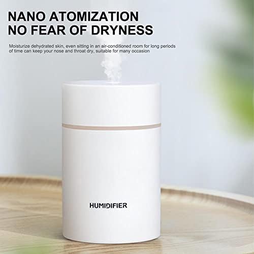 300ml USB Mini umidificador de desktop Misting Aroma Difusor com luz noturna 2 modos Auto Power Off Air umidificador