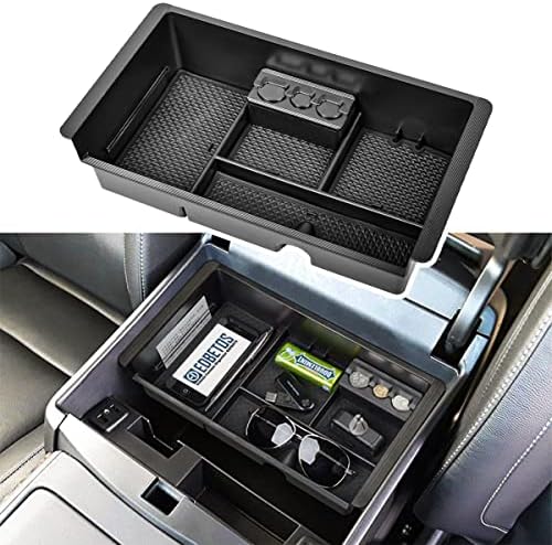 Bandeja Organizadora do Console do Edbetos Center Compatível com GMC Sierra 1500 Acessórios/Silverado 1500 2014-2018/Silverado 2500/3500 HD 15-19/Suburban/Tahoe/Yukon 15-20 Caixa de Armazenamento