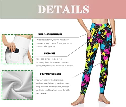 Leggings inzvkjlu para mulheres calças de ioga com altas perneiras com calças de exercícios sem costura de bolso