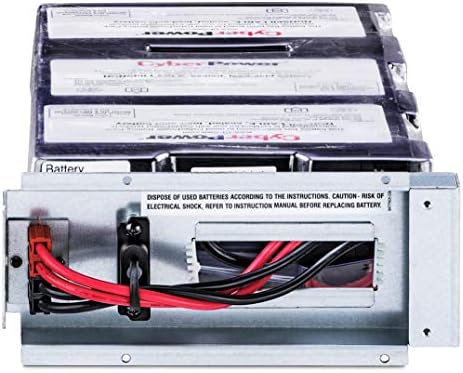 CyberPower RB1290X3R Cartucho de bateria de substituição, livre de manutenção, instalação do usuário, preto/prata