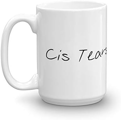 Lágrimas cis. 15 oz canecas de café clássicas, construção em C e cerâmica. Presente de canecas brilhante de 15 oz de cerâmica