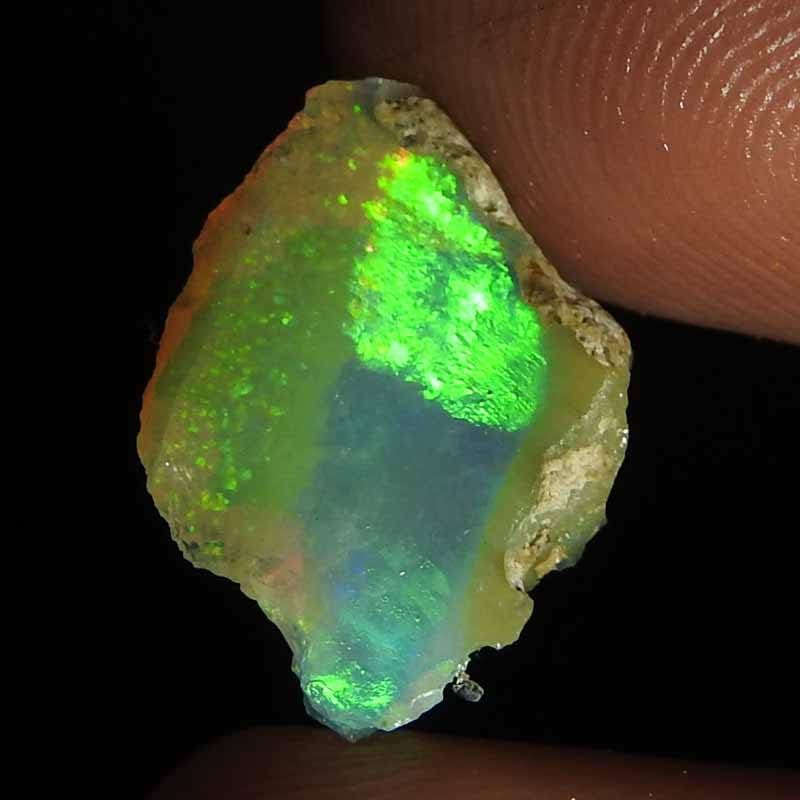 Jewelgemscraft ™ 03.20CTS. Pedra opala crua de incêndio, áspera natural, cristais de pedras preciosas, rocha opala etíope, jóias fabricando suprimentos, cura de chakra, pedra energética, pedra preciosa solta, 16x11x6mm